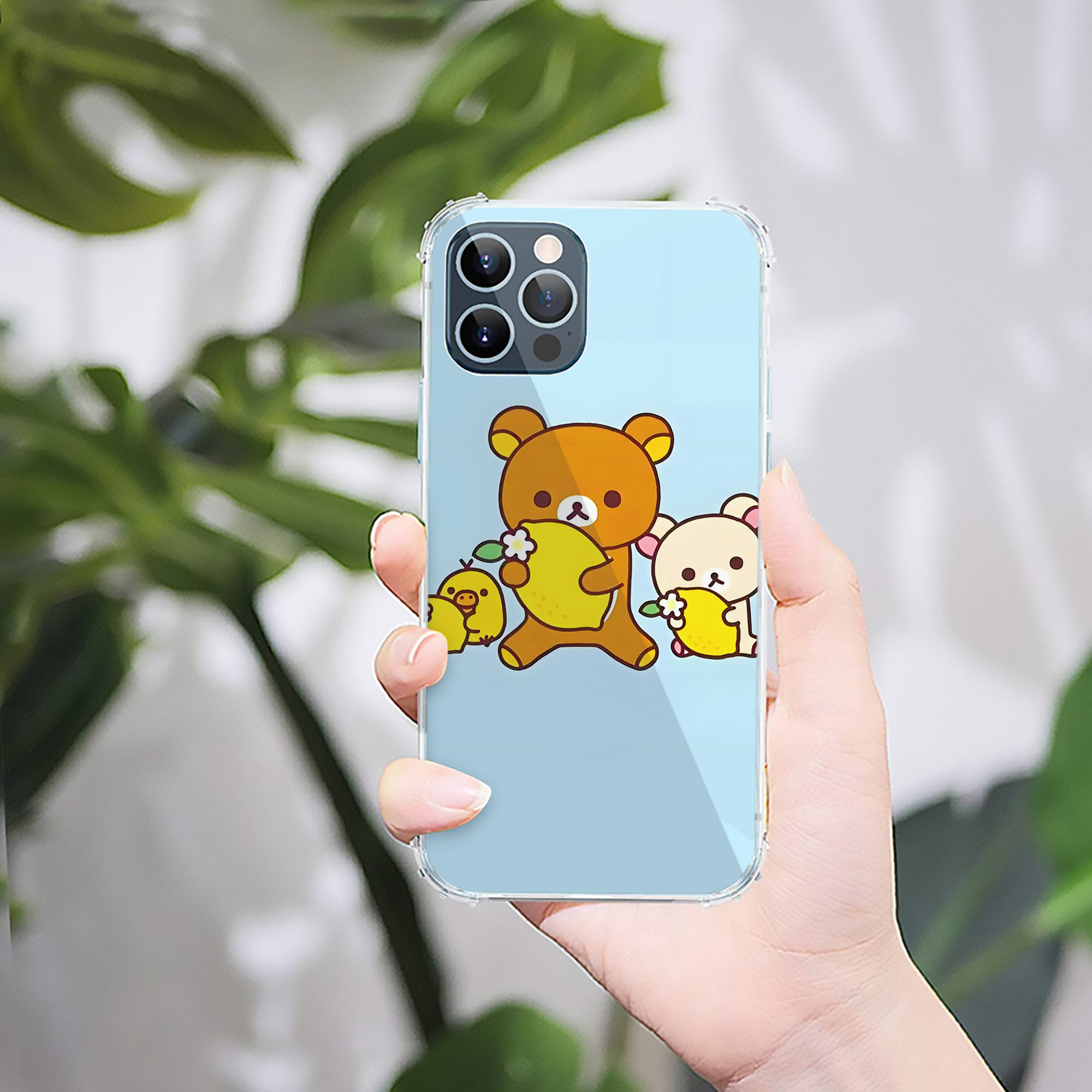 （画像用） リラックマ リラックマ キイロイトリ Rilakkuma Korilakkuma Kiiroitori 【iPhone 12シリーズ対応】透明スマホケース（クリアソフトケース）